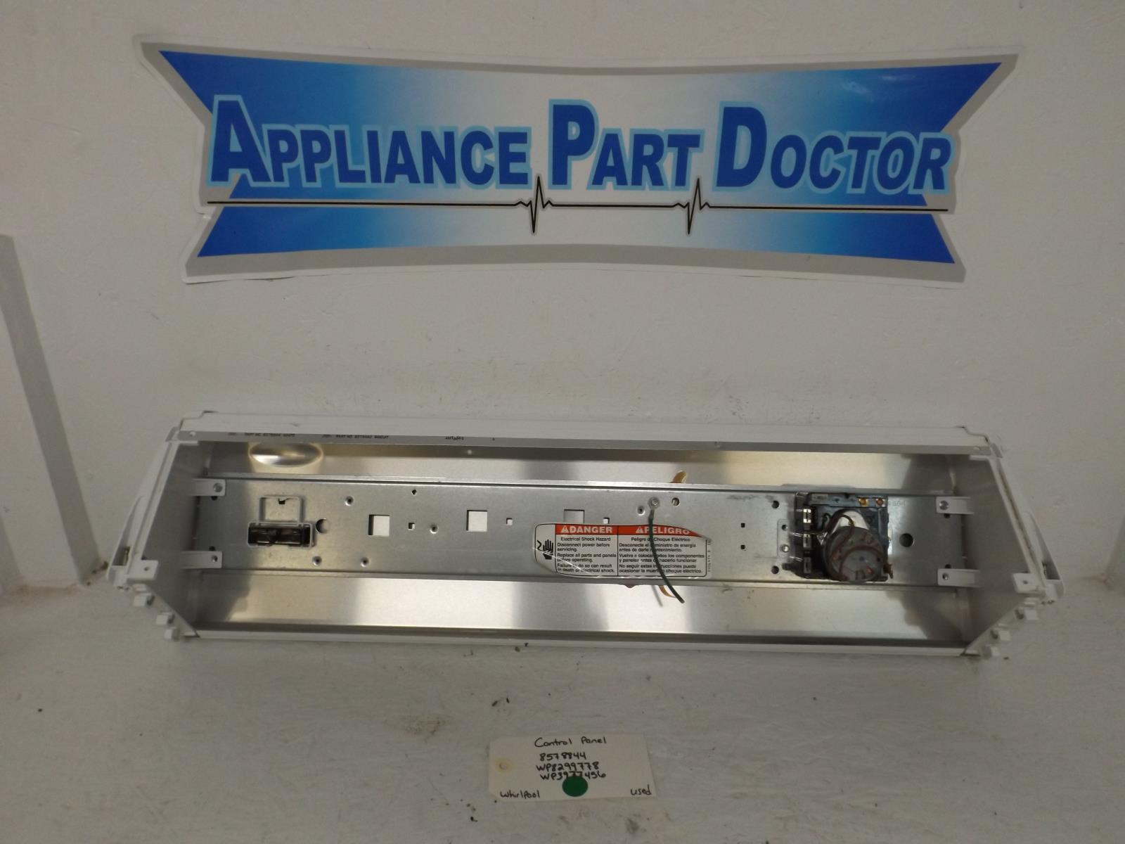 Whirlpool Dryer 8578844 WP8299778 WP3977456 Control Panel Used Whirlpool Dryer 8578844 WP8299778 WP3977456 Control Panel Used
